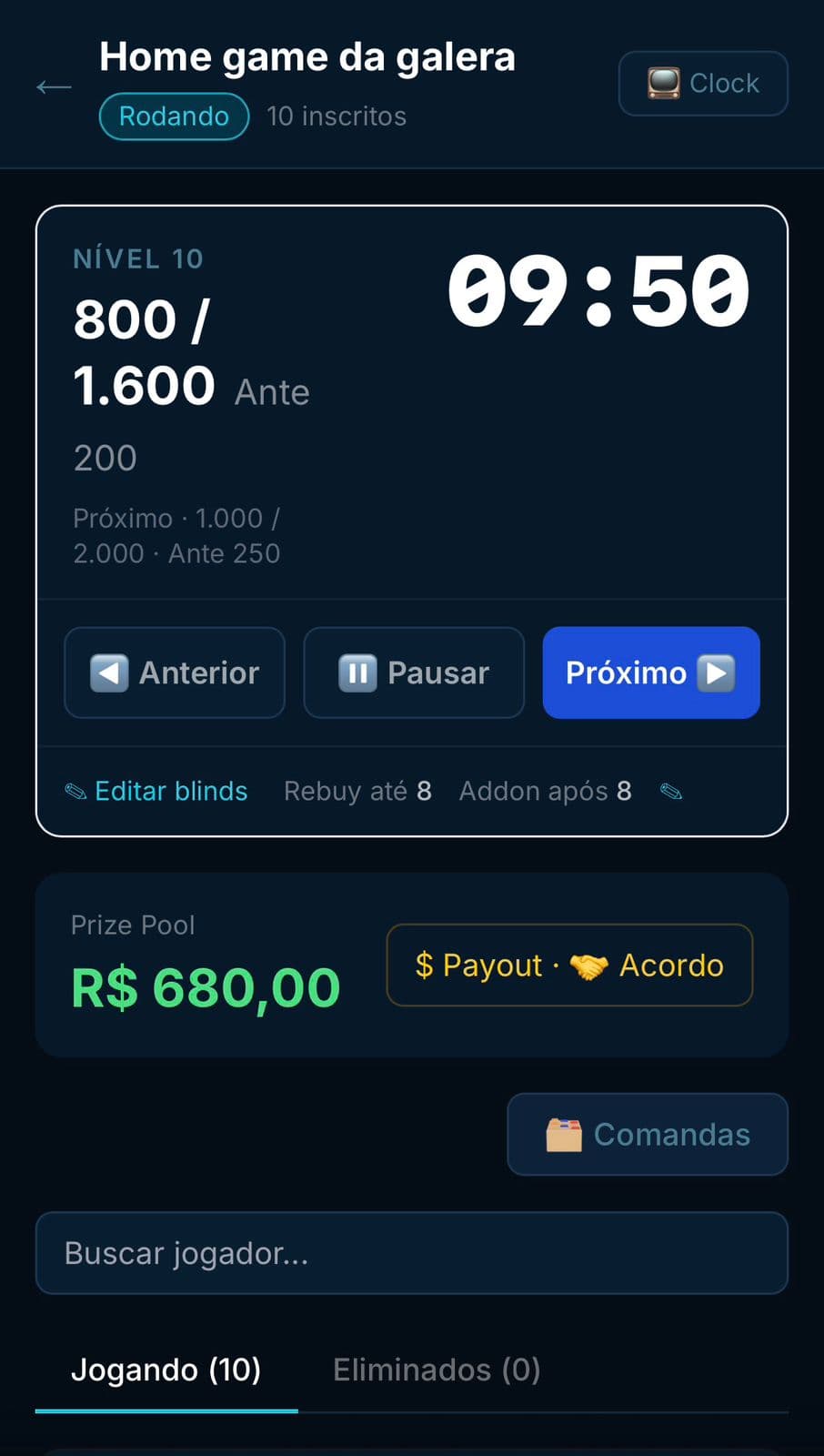 StackPlus rodando no celular durante o jogo